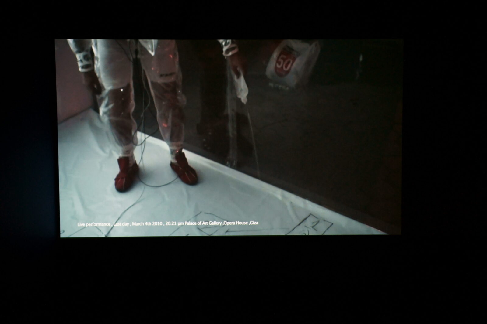 Ahmed Basiony, Thirty Days Running in the Place, 2011. Photo by Stephen King.
