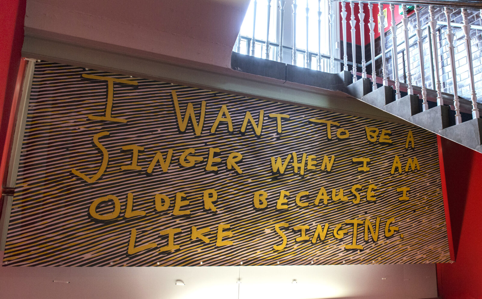 Mark Titchner, Ryan, 2017. Install view at The Old Courts. Photo by Simon Webb.