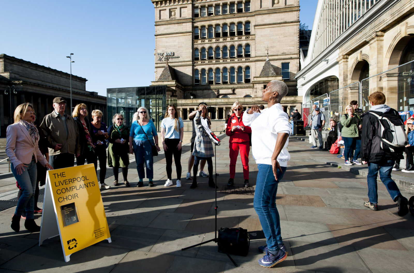 The Liverpool Complaints Choi at Liverpool Lime Street Station, 2019. Photo ﻿by Amina Bihi.