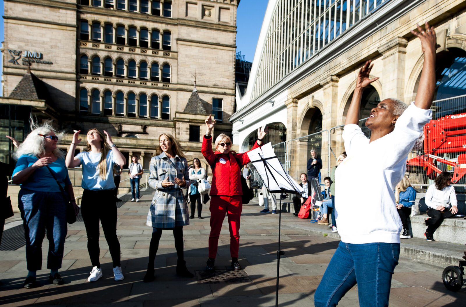 The Liverpool Complaints Choi at Liverpool Lime Street Station, 2019. Photo ﻿by Amina Bihi.
