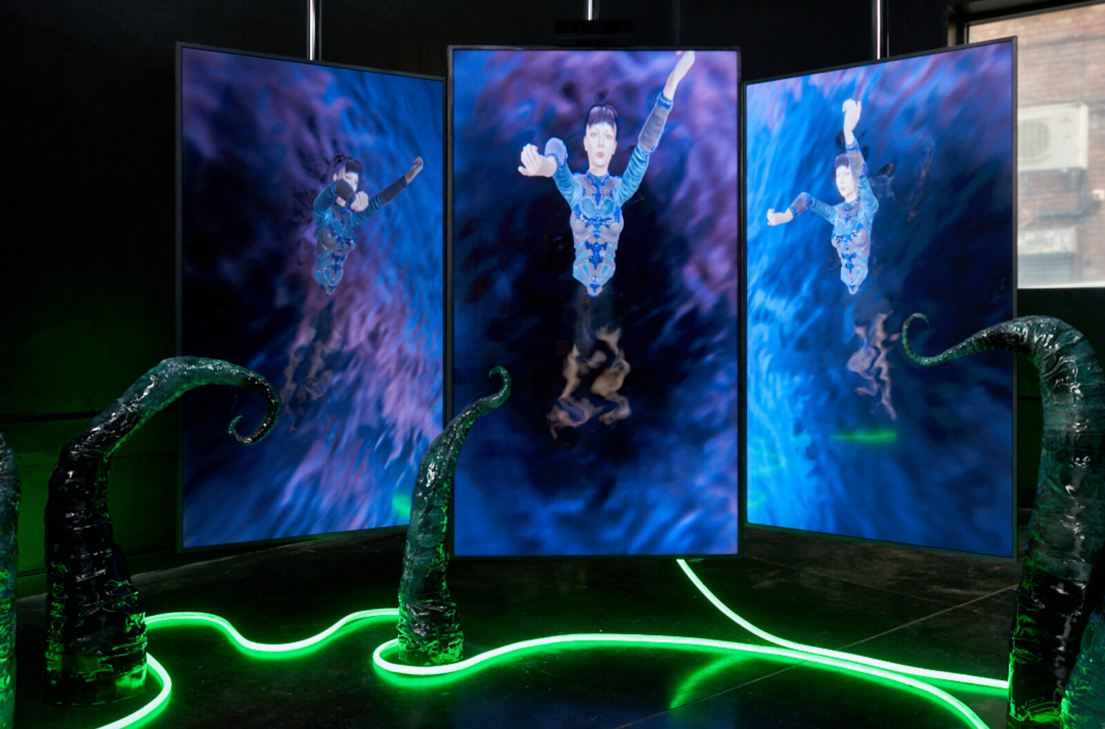 Sian Fan Deity 4 2022 Installation view at FACT Liverpool Image by Rob Battersby
