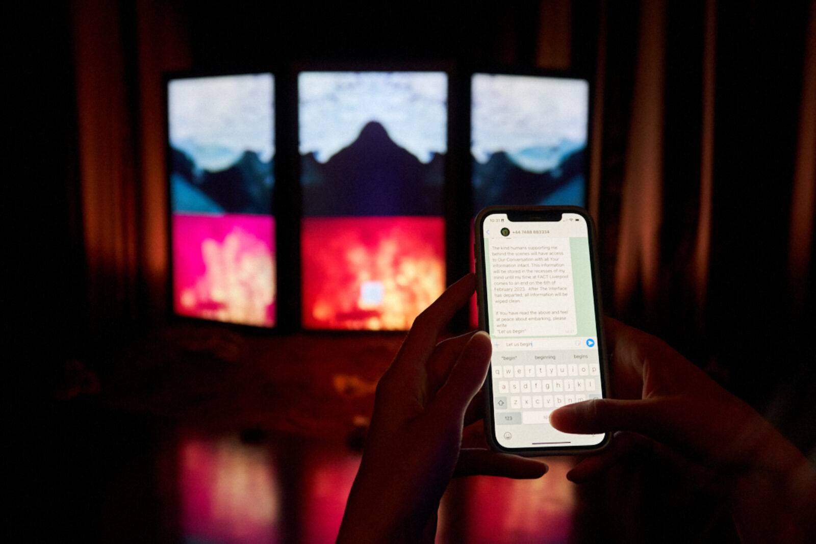 April Lin 林森, The Earthly Realm Is Out of Balance (2022). Installation view at FACT Liverpool. Photo by Rob Battersby