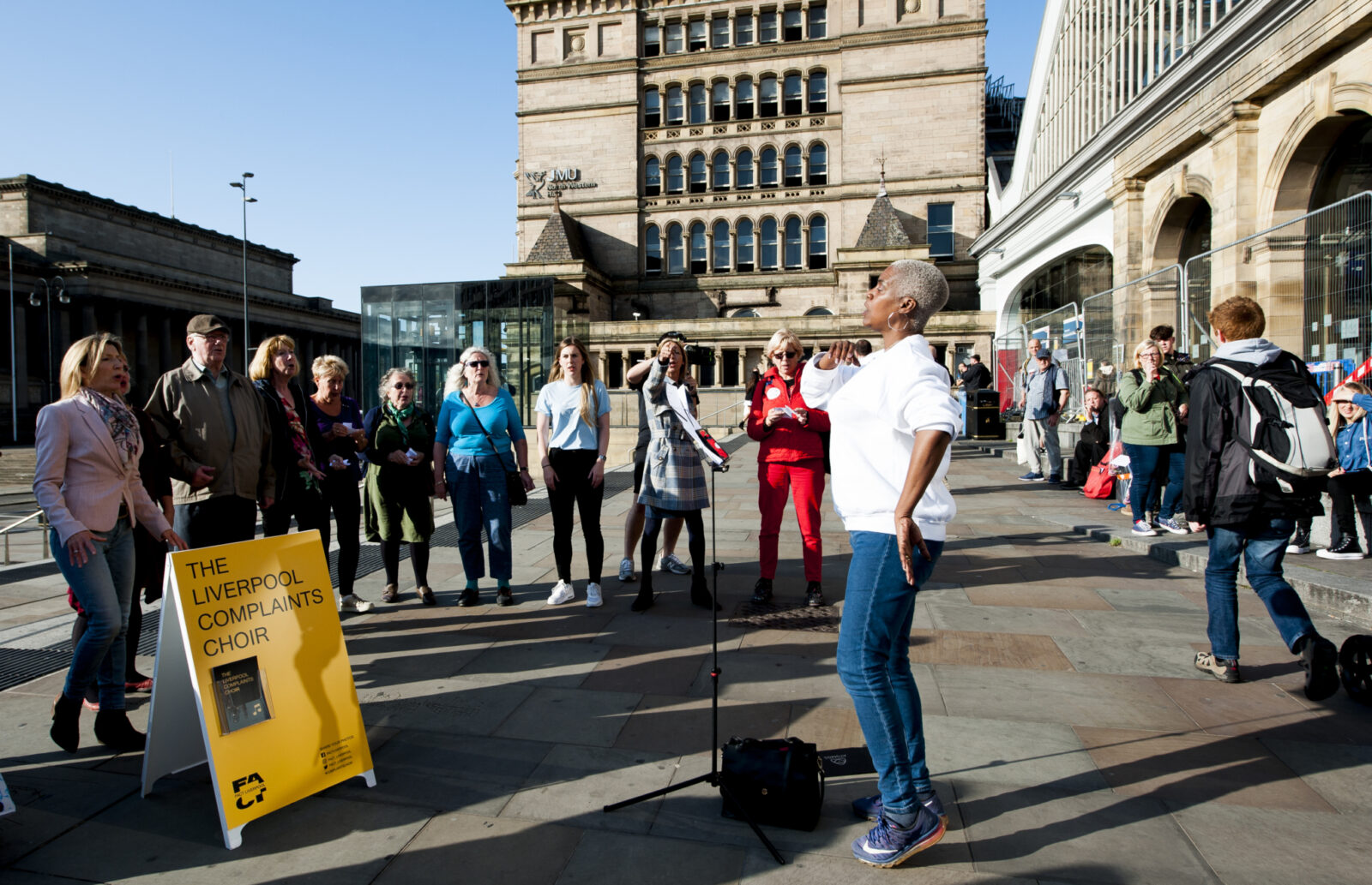The Liverpool Complaints Choi at Liverpool Lime Street Station, 2019. Photo ﻿by Amina Bihi.