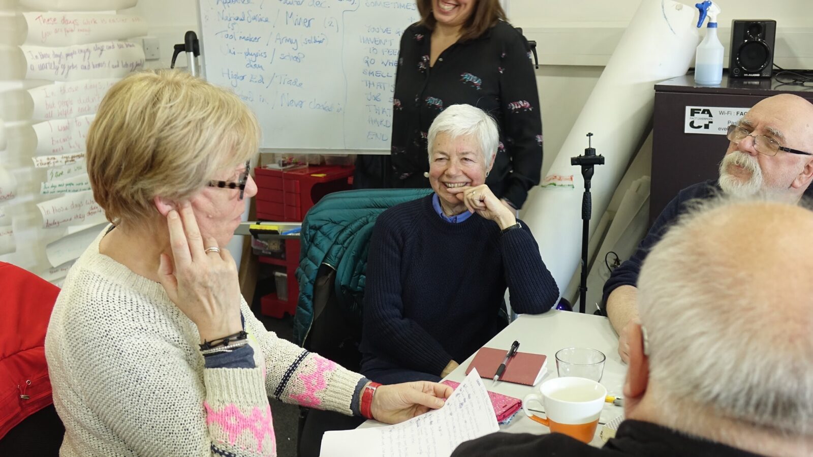 Digital Ambassadors during a Workers Identity creative writing session