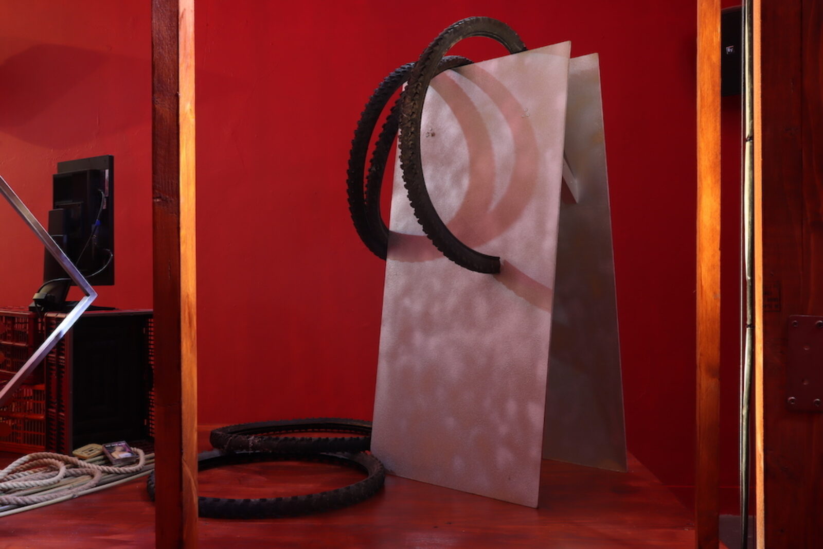 Ivy Kalungi, New Trail, Old Stories (2019). Installation view at OUTPUT Gallery.