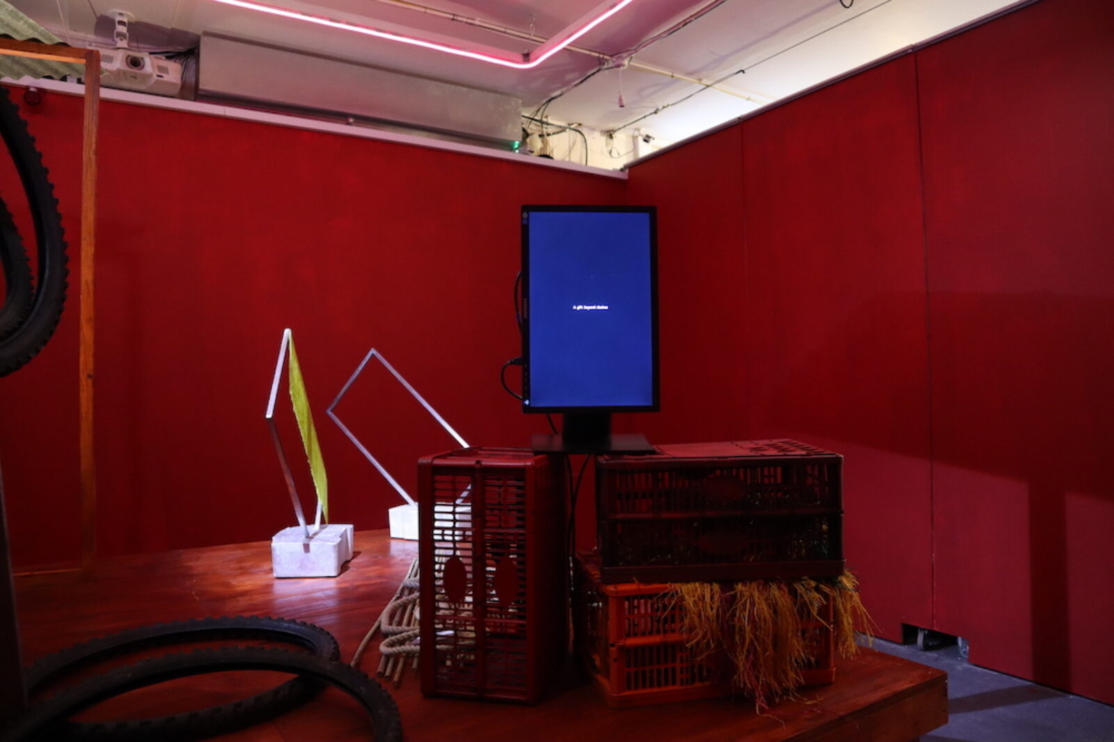 Ivy Kalungi, New Trail, Old Stories (2019). Installation view at OUTPUT Gallery.