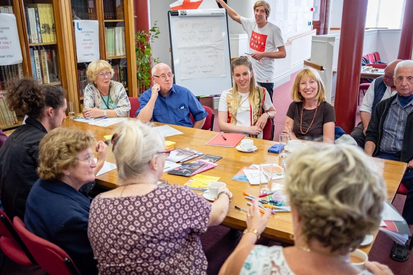 Participants During A Planning Session For The Design Of The Young At Art Logo As Part Of Hop Network Meeting