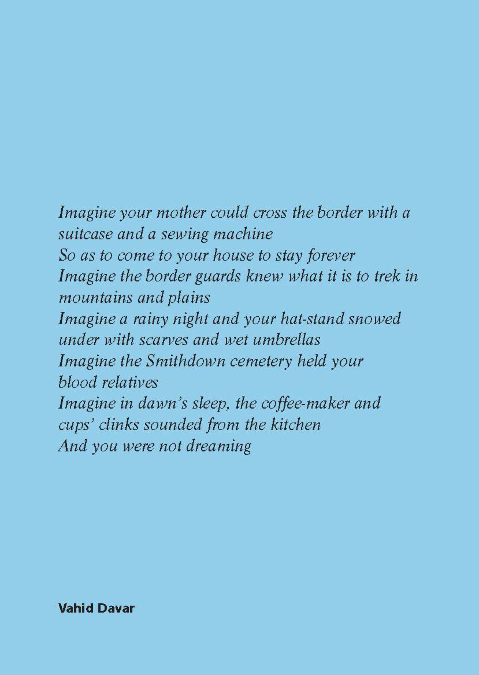Vahid Davar Poem