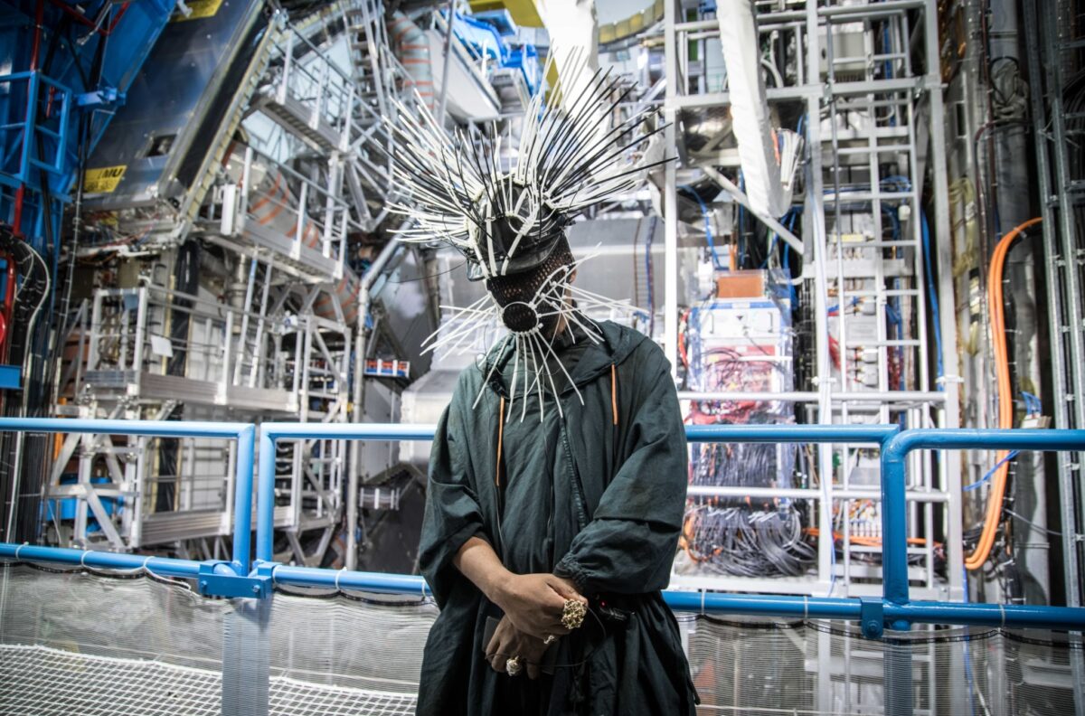 Production of The Wave Epoch by hrm199 film in collaboration with electronic musician Gaika at the CMS (Compact Muon Solenoid) detector, CERN. Photo: Sophia Bennett / CERN.