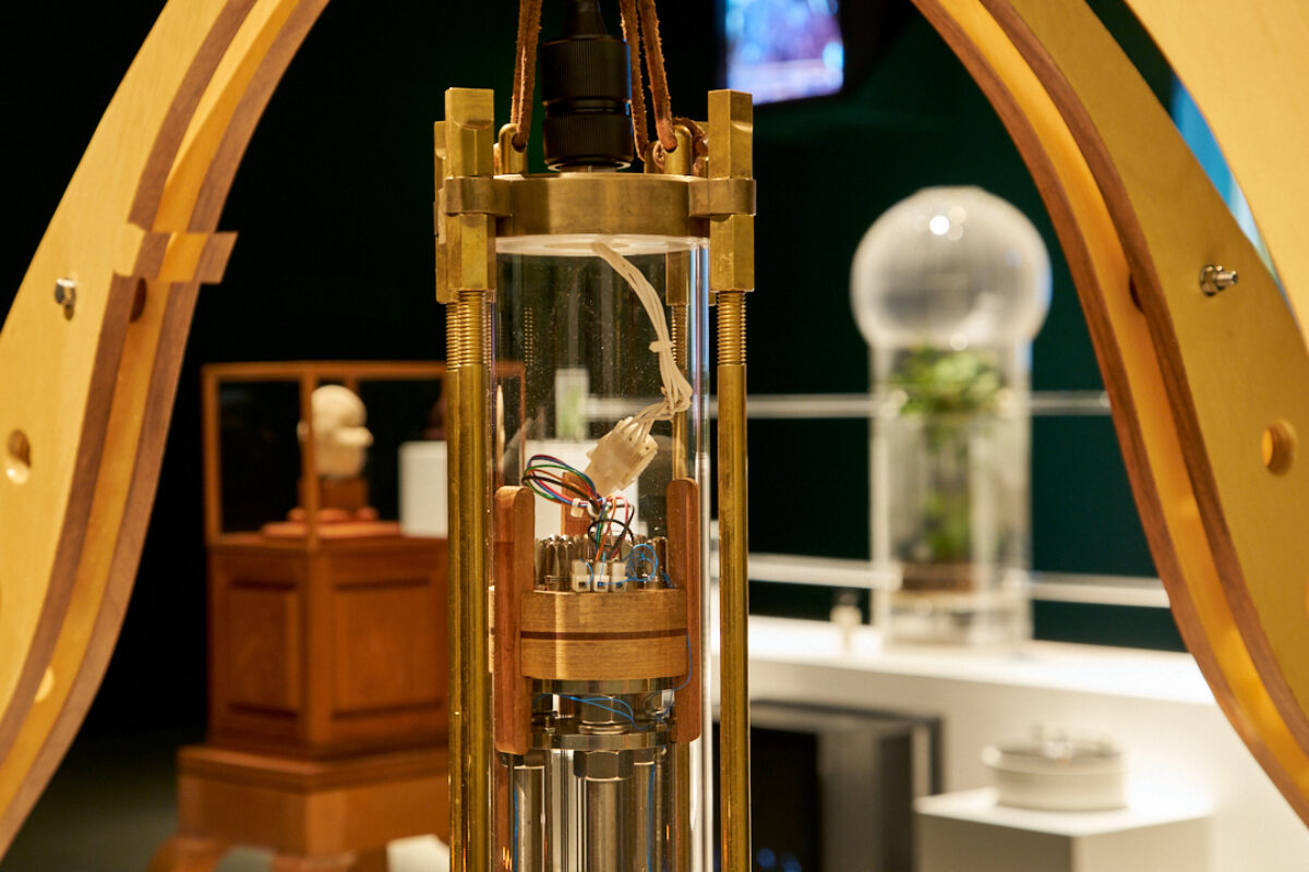 Ariel Guzik The Nereida Capsule 2007 and Kuai Shen Ohm1gas 2012 Image by Rob Battersby Installation view at FACT