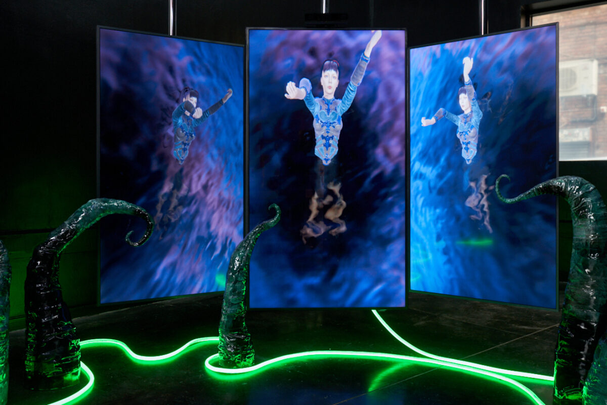 Sian Fan Deity 4 2022 Installation view at FACT Liverpool Image by Rob Battersby