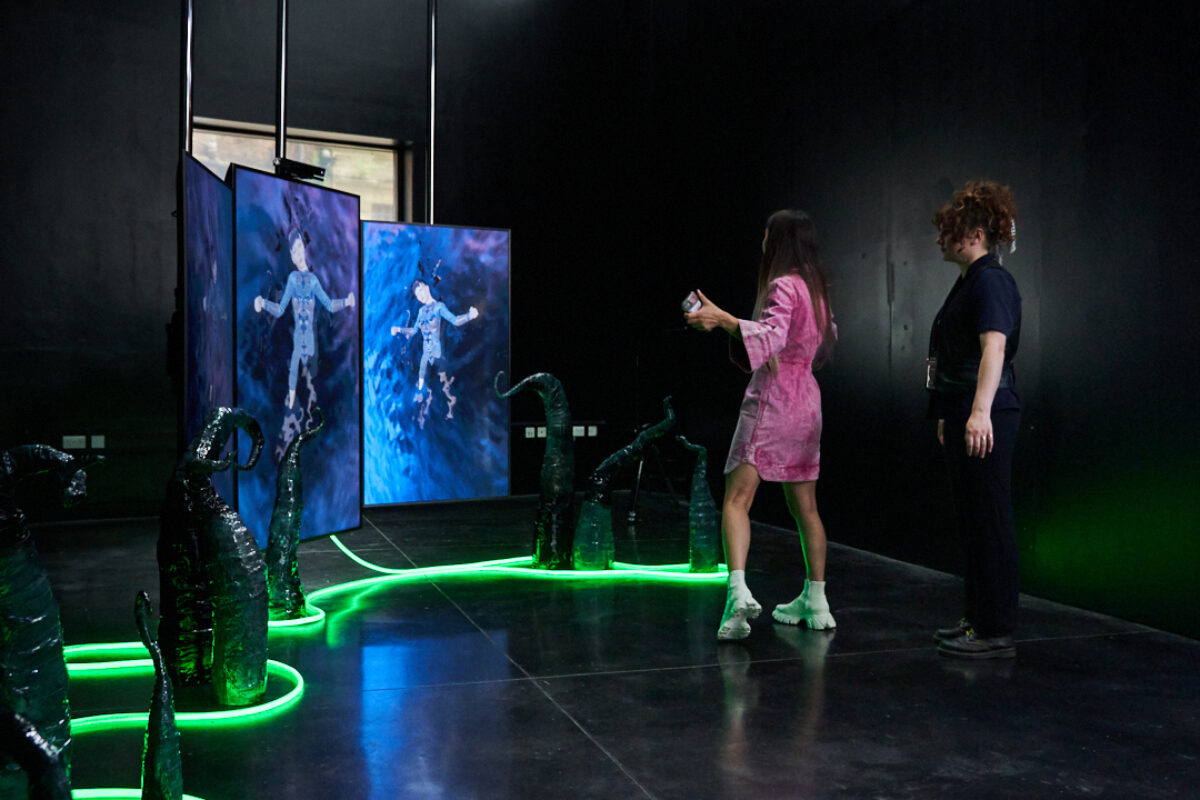 Sian Fan Deity 8 2022 Installation view at FACT Liverpool Image by Rob Battersby