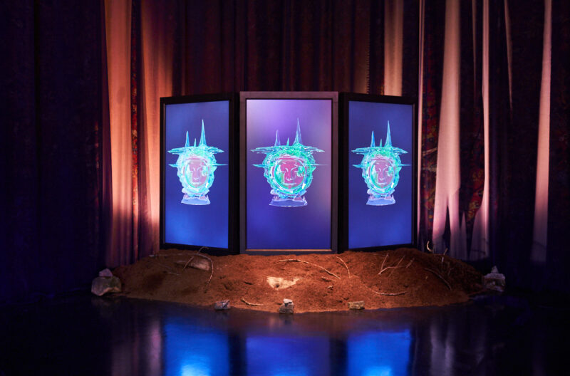 April Lin 林森 The Earthly Realm Is Out of Balance 2022 Installation view at FACT Liverpool Photo by Rob Battersby SOCIAL 8