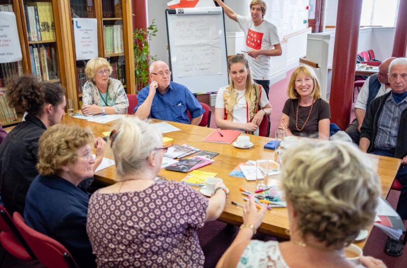 Participants During A Planning Session For The Design Of The Young At Art Logo As Part Of Hop Network Meeting