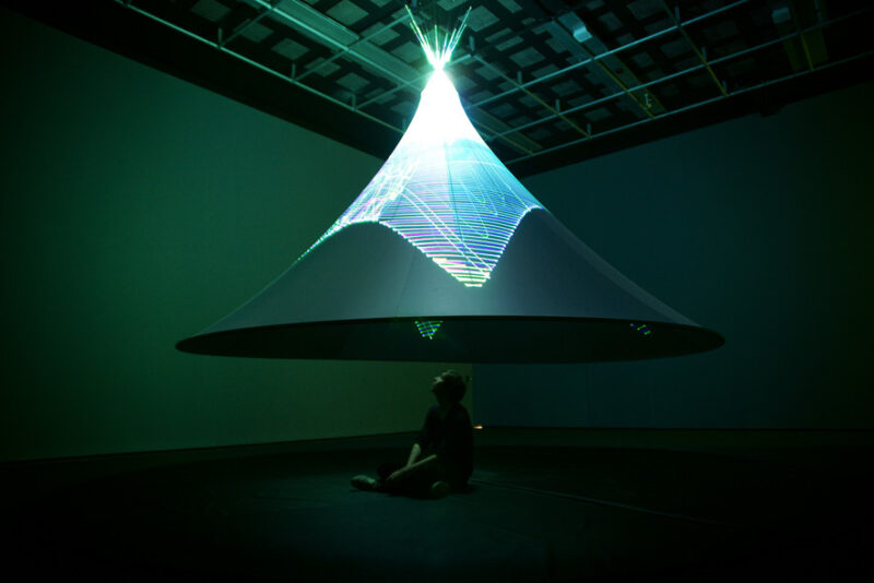 Nam June Paik and Norman Ballard, Laser Cone, 2001-2010).