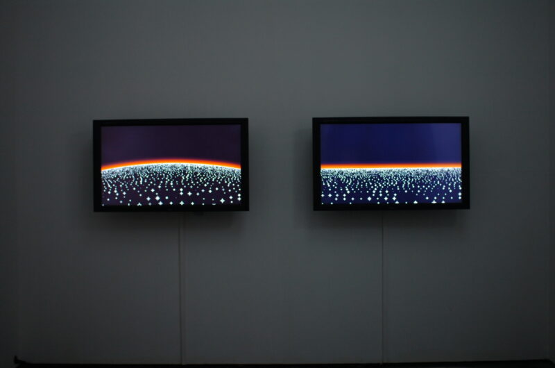 Michael Bell-Smith, Glitter Bend, 2008.﻿ Installation view at FACT.