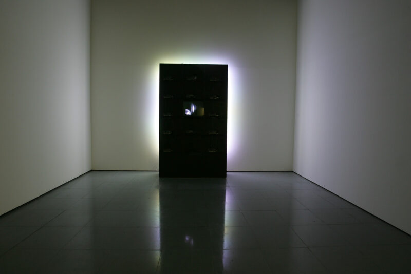 David Hall, A Situation Envisaged: The Rite II (Cultural Eclipse), 1989. Installation view at FACT.