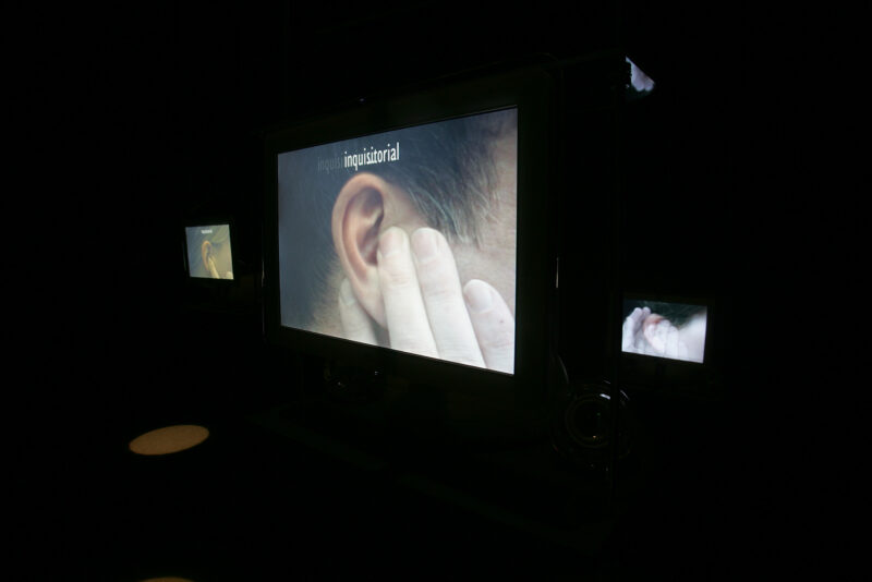 David Rokeby, n-Cha(n)t, 2001. Installation view at FACT.