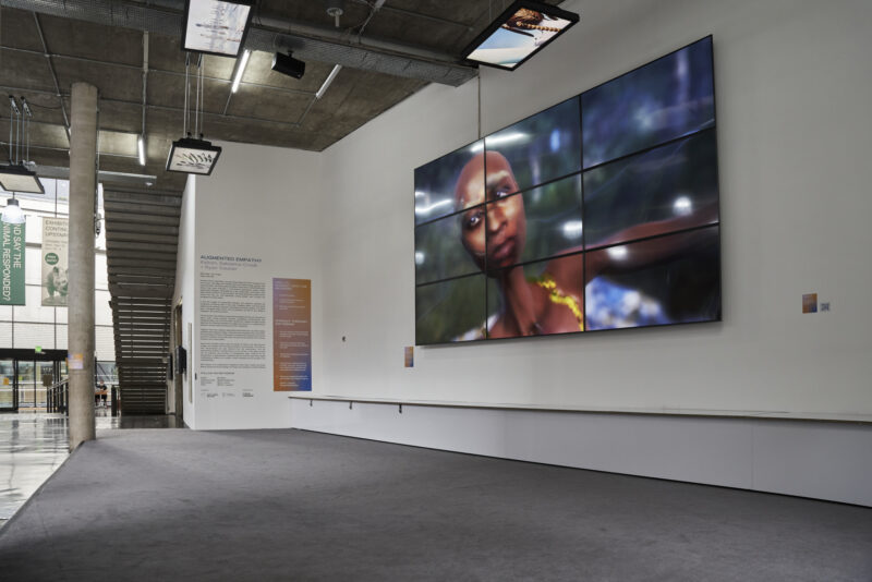 Augmented Empathy 2020 Keiken Sakeema Crook Ryan Vautier Photo by Drew Forsyth Installation view at FACT