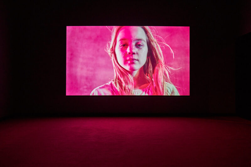 Marianna Simnett, Blood, 2015. Installation view at FACT 2019. Photo: Rob Battersby