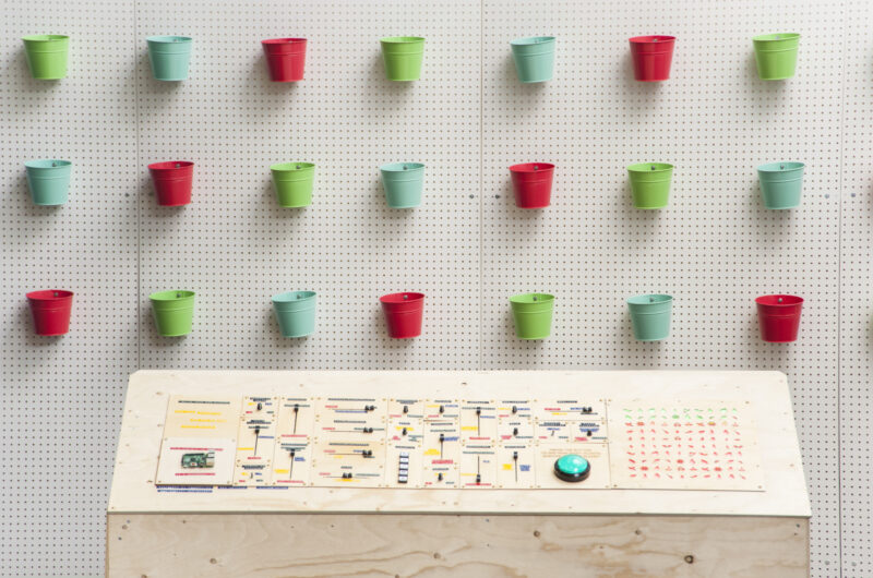Rachel Rayns with the Raspberry Pi Foundation, Neurotic Machines, 2015. Photo by Stephen King.