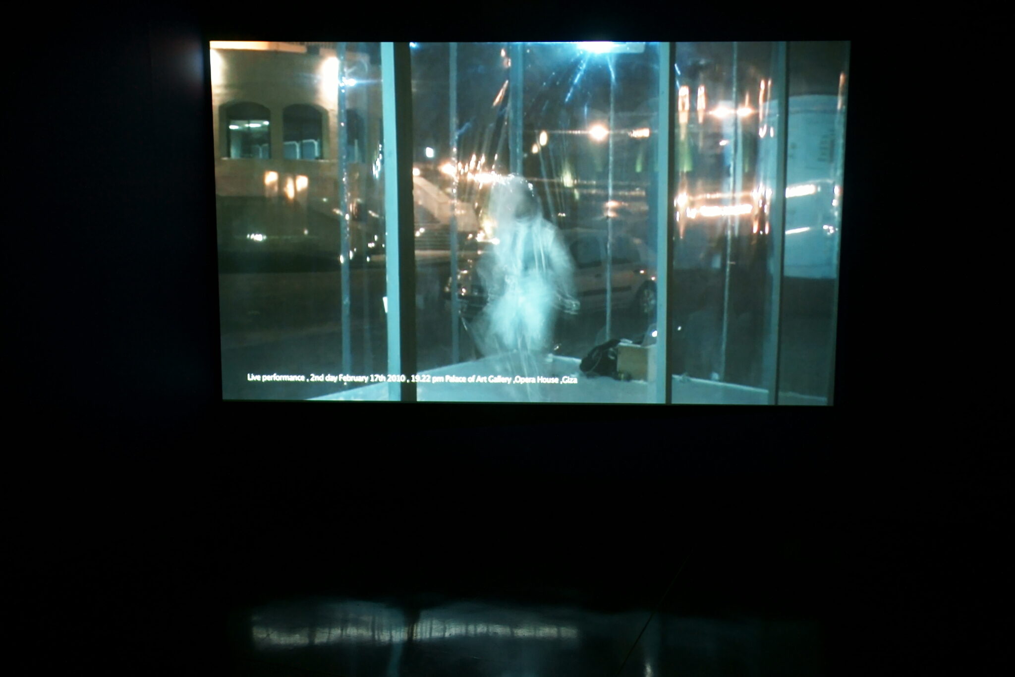 Ahmed Basiony, Thirty Days Running in the Place, 2011. Photo by Stephen King.  ﻿