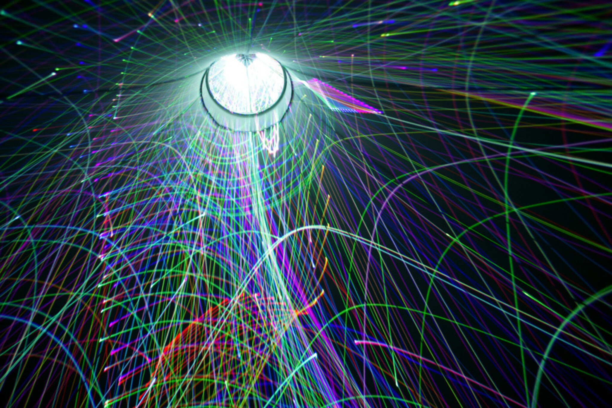 Nam June Paik and Norman Ballard, Laser Cone, 2001-2010).