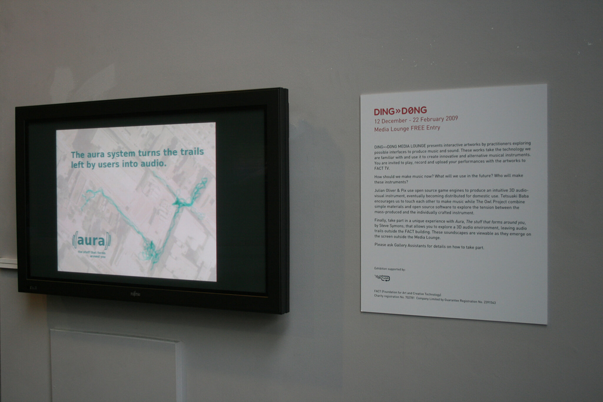 Steve Symons, Aura, 2009. Installation view at FACT.