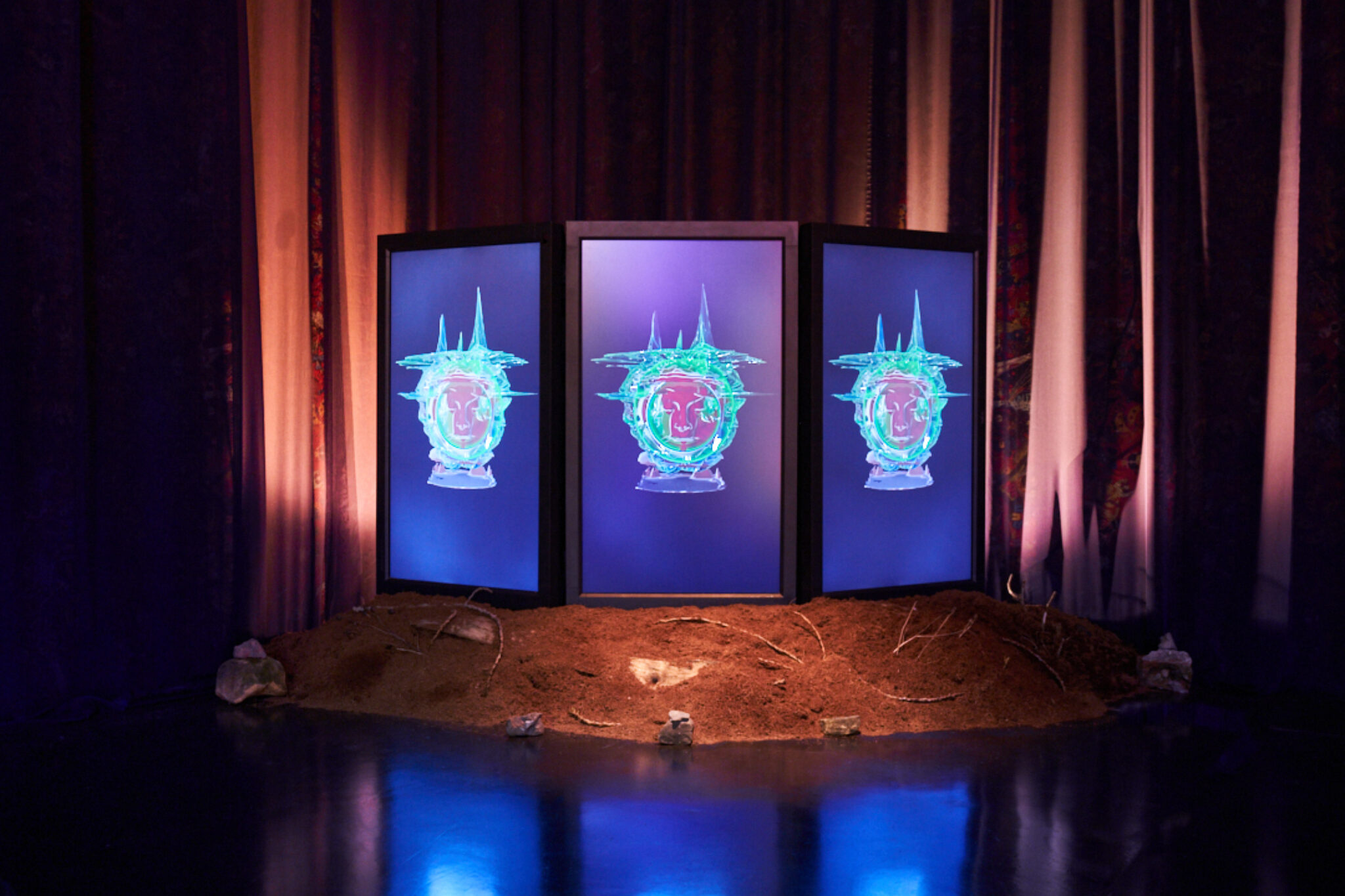 April Lin 林森 The Earthly Realm Is Out of Balance 2022 Installation view at FACT Liverpool Photo by Rob Battersby SOCIAL 8