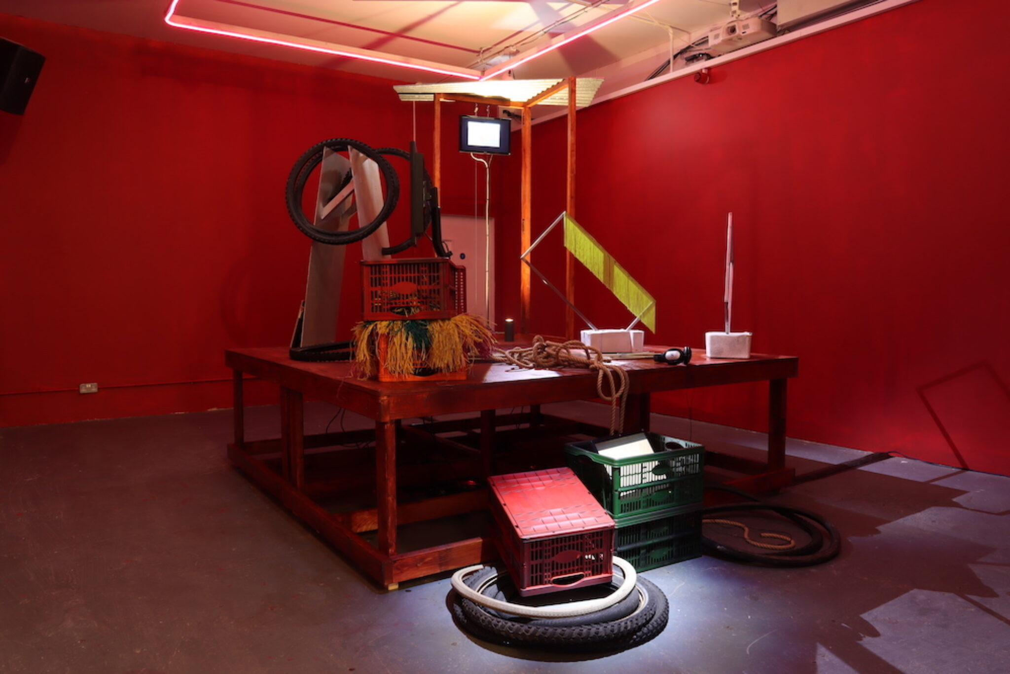 Ivy Kalungi, New Trail, Old Stories (2019). Installation view at OUTPUT Gallery.