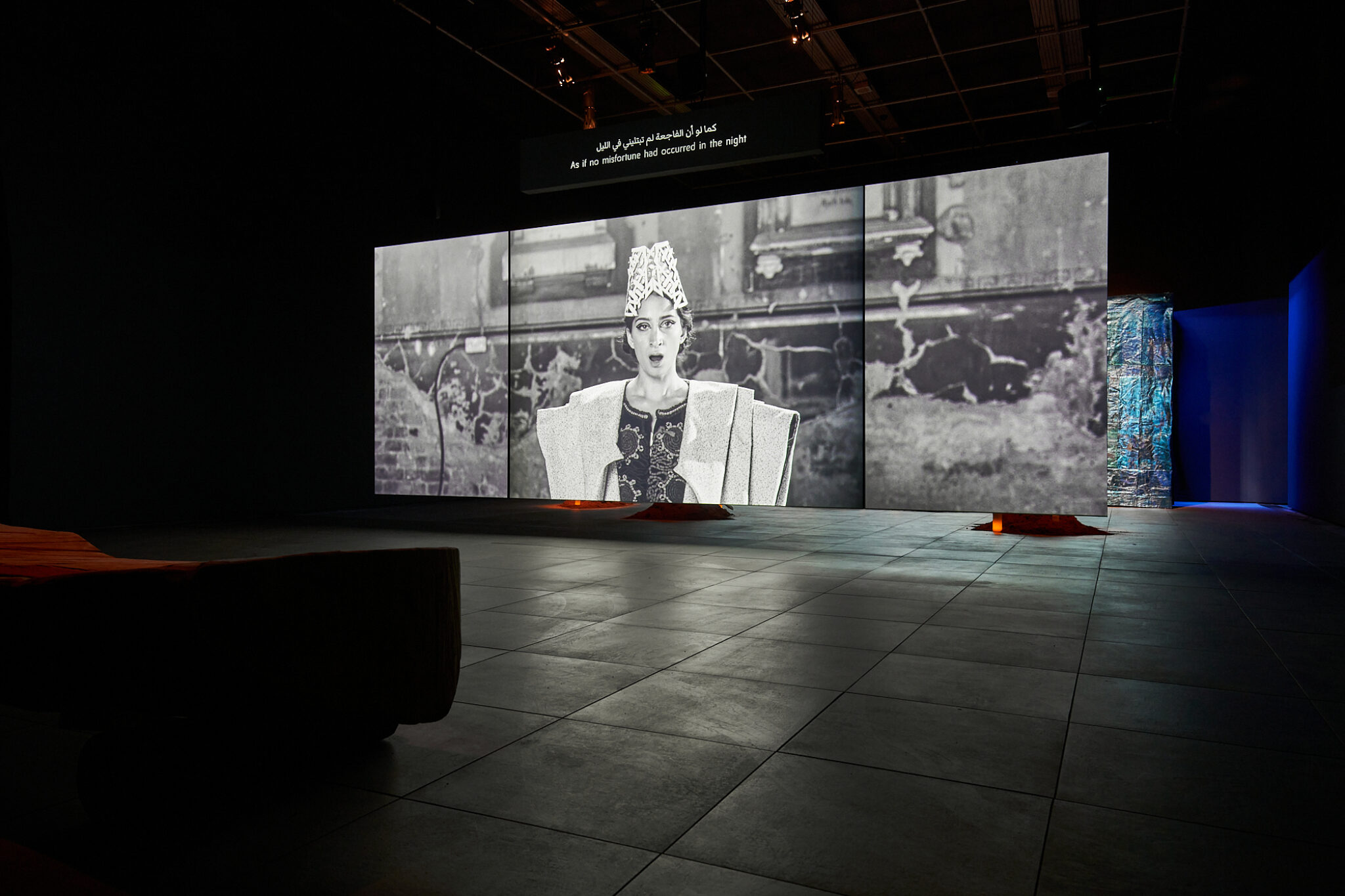 Larissa Sansour and Søren Lind As If No Misfortune Had Occurred In The Night 2022 Installation view at FACT Image by Rob Battersby WEB RES 6