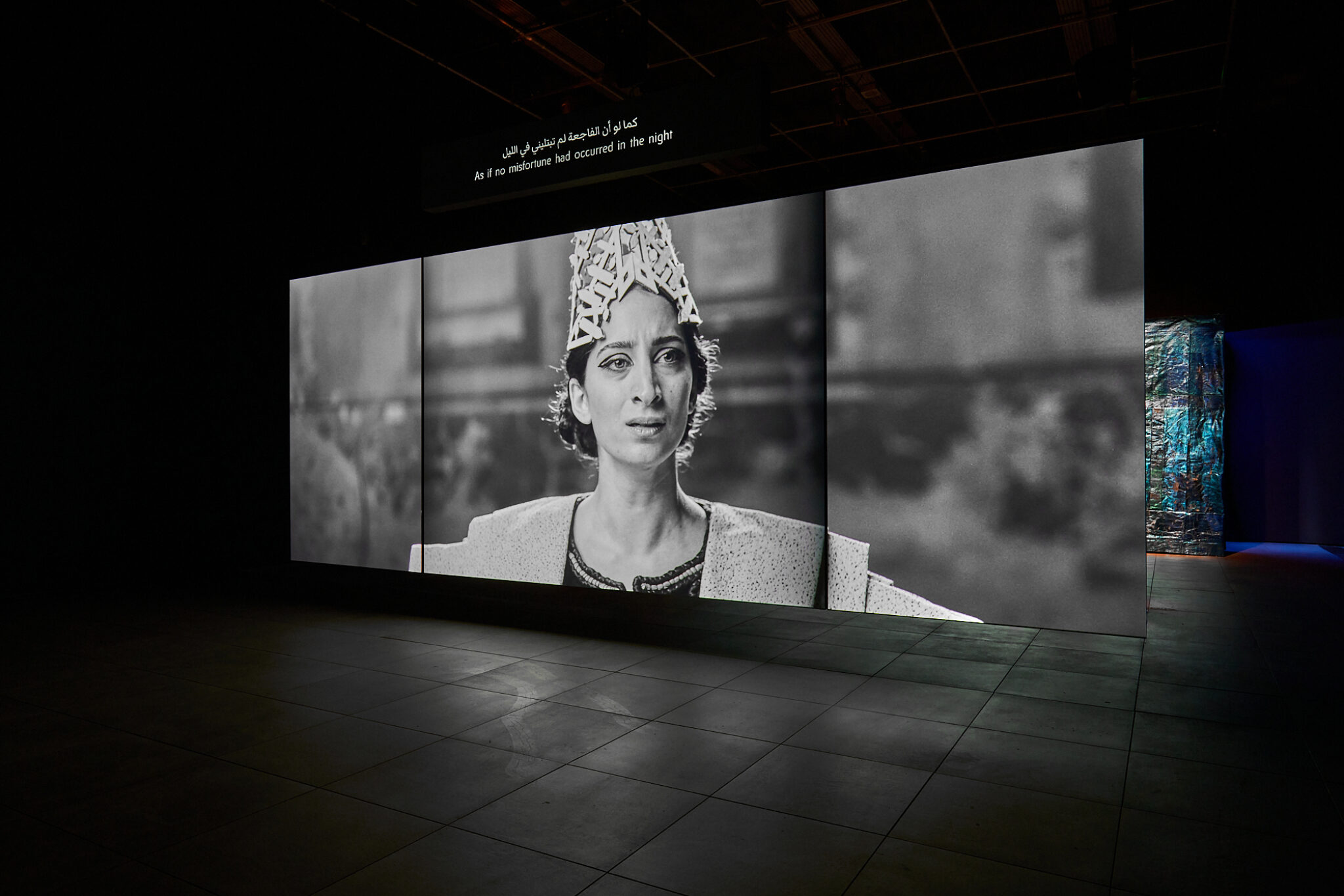 Larissa Sansour and Søren Lind As If No Misfortune Had Occurred In The Night 2022 Installation view at FACT Image by Rob Battersby WEB RES 9